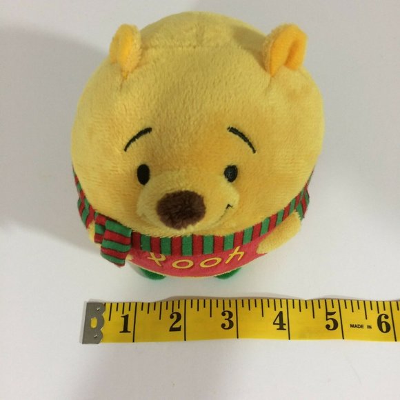 TY Beanie Ballz Disney Winnie the Pooh Plush Christmas Winter Holiday Scarf 5" - Picture 8 of 9